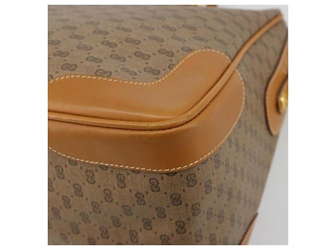 GUCCI Micro GG Supreme Hand Bag PVC Beige Gold 002 104 0033 - vista 14