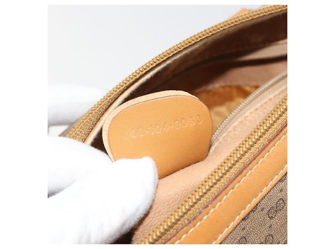 GUCCI Micro GG Supreme Hand Bag PVC Beige Gold 002 104 0033 - vista 25