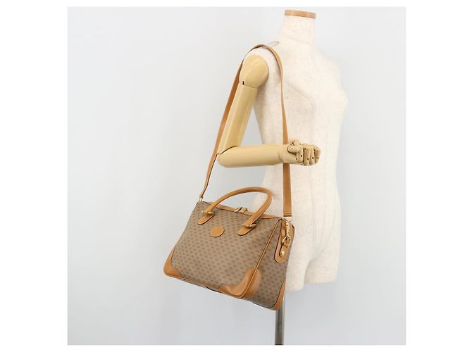 GUCCI Micro GG Supreme Hand Bag PVC Beige Gold 002 104 0033 - vista 26