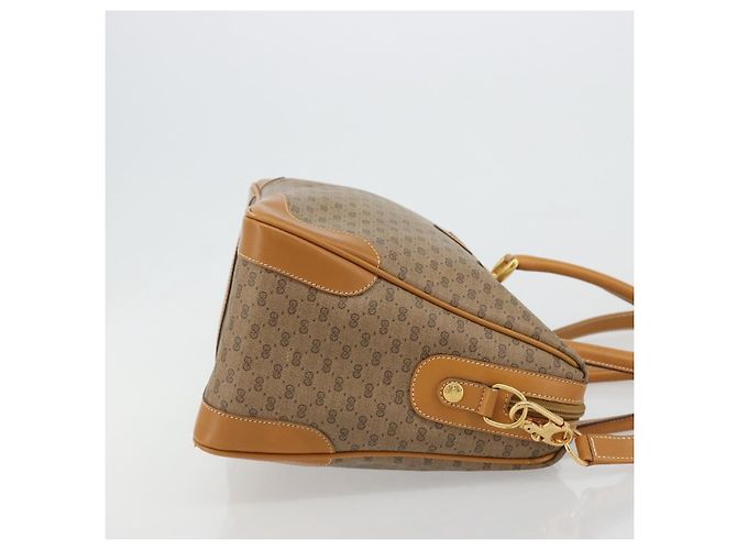 GUCCI Micro GG Supreme Hand Bag PVC Beige Gold 002 104 0033 - vista 4