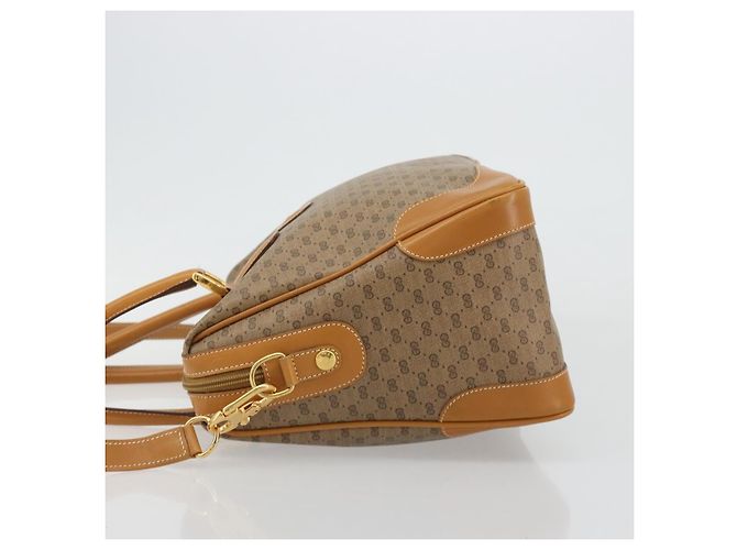 GUCCI Micro GG Supreme Hand Bag PVC Beige Gold 002 104 0033 - vista 5