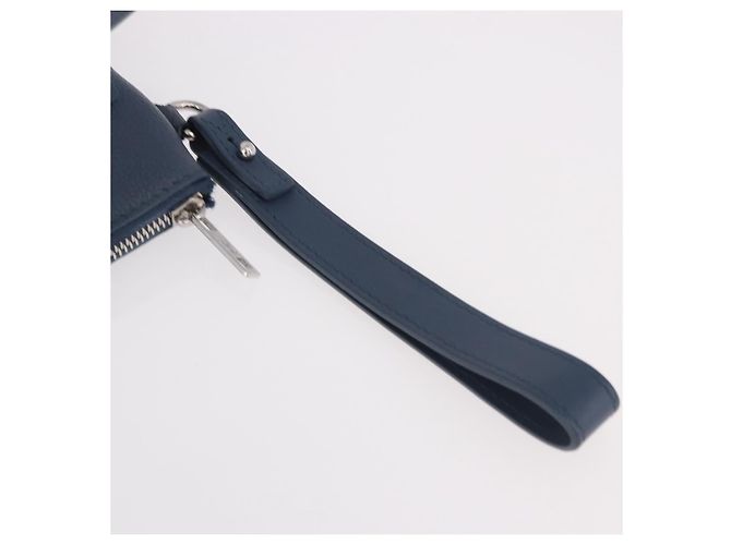 LOUIS VUITTON Takeoff Pouch Cowhide leather Blue Atlantic M82813 - vista 7