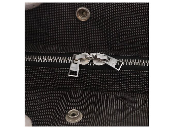 Hermès HERMES Her Line Hand Bag Canvas Black Silver - vista 15