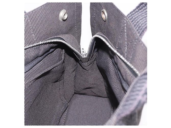 Hermès HERMES Her Line Hand Bag Canvas Black Silver - vista 19