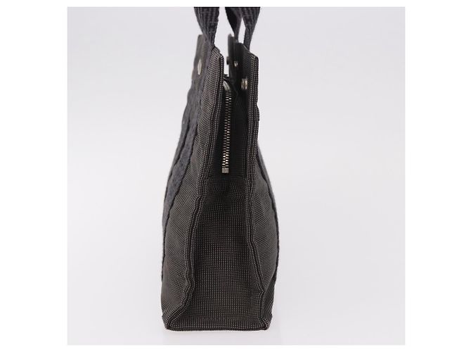 Hermès HERMES Her Line Hand Bag Canvas Black Silver - vista 4