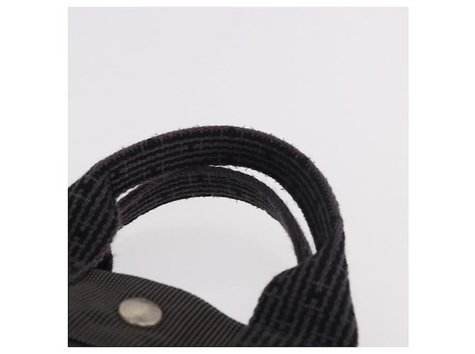 Hermès HERMES Her Line Hand Bag Canvas Black Silver - vista 8