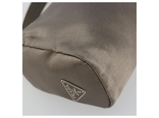 PRADA Hand pouch Satin Gray Silver - vista 11