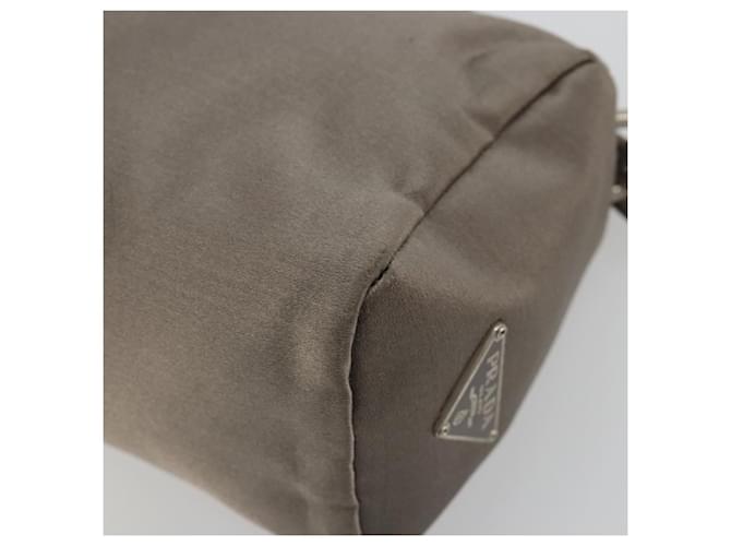 PRADA Hand pouch Satin Gray Silver - vista 12
