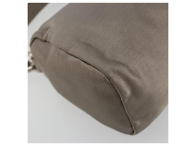 PRADA Hand pouch Satin Gray Silver - vista 13