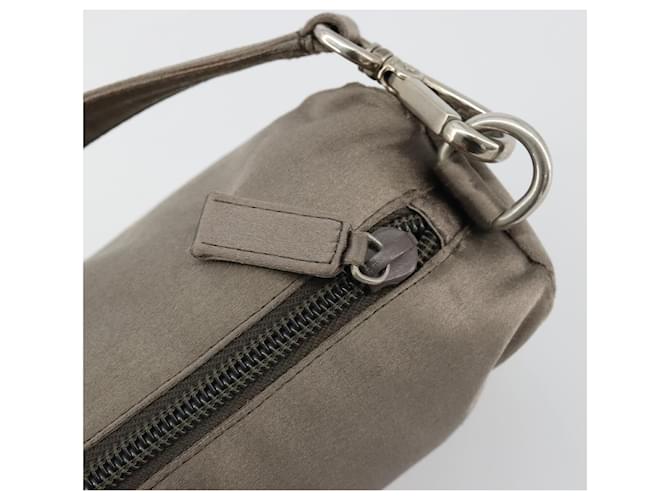 PRADA Hand pouch Satin Gray Silver - vista 15