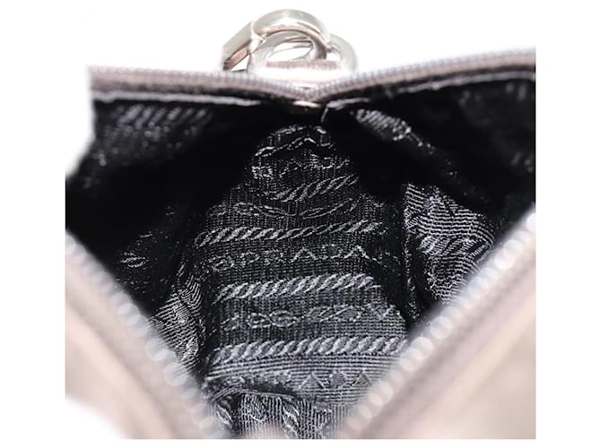 PRADA Hand pouch Satin Gray Silver - vista 19