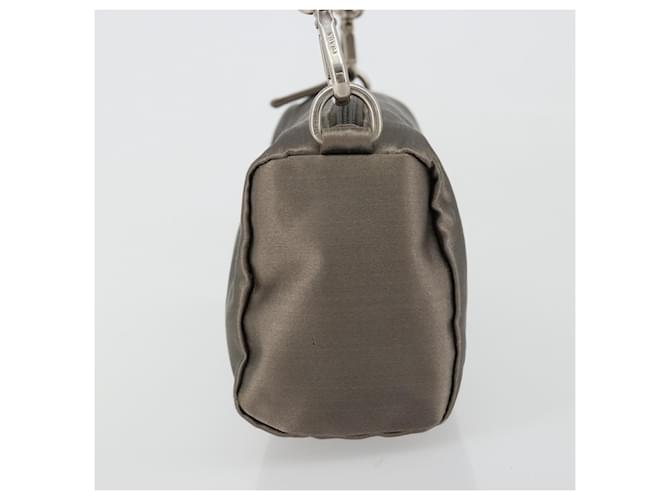PRADA Hand pouch Satin Gray Silver - vista 4