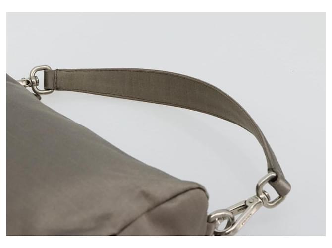 PRADA Hand pouch Satin Gray Silver - vista 8