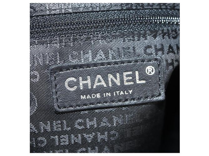 CHANEL Camelia 2.55 Chain Shoulder Bag Wool Tweed White Black CC - vista 21
