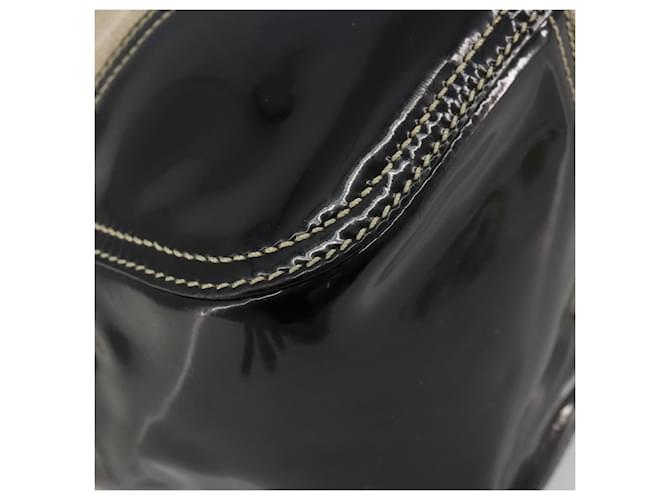 PRADA Plastic Chain Tote Bag Canvas Beige Silver - vista 13
