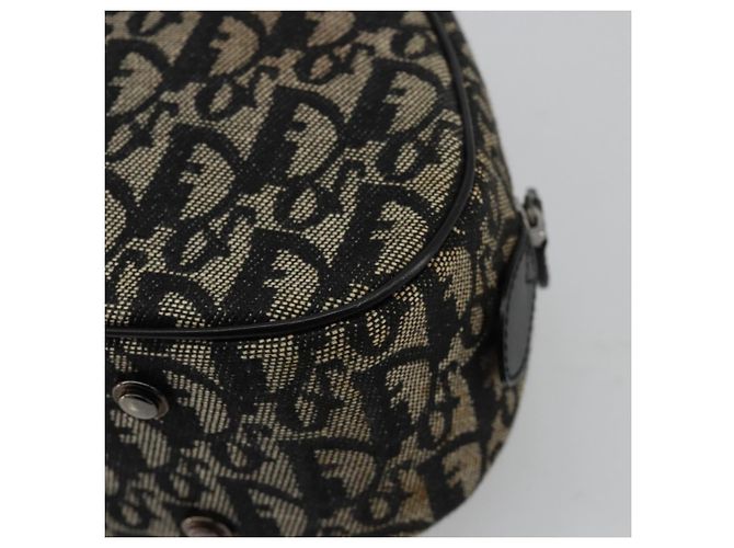 Christian Dior Trotter Canvas Double Saddle Hand Bag Black Silver - vista 12