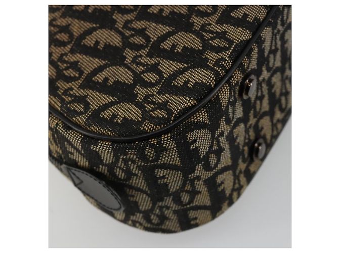 Christian Dior Trotter Canvas Double Saddle Hand Bag Black Silver - vista 13