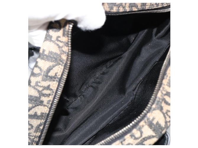 Christian Dior Trotter Canvas Double Saddle Hand Bag Black Silver - vista 17