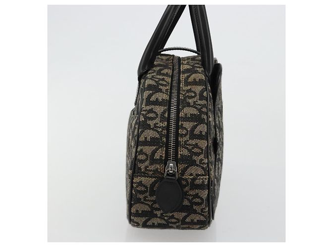 Christian Dior Trotter Canvas Double Saddle Hand Bag Black Silver - vista 5