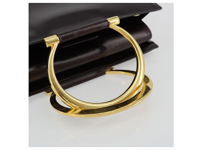 Céline CELINE Hand Bag Leather Brown Gold - vista 7