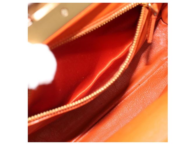 PRADA Chain Shoulder Bag Canvas Brown Gold - vista 20