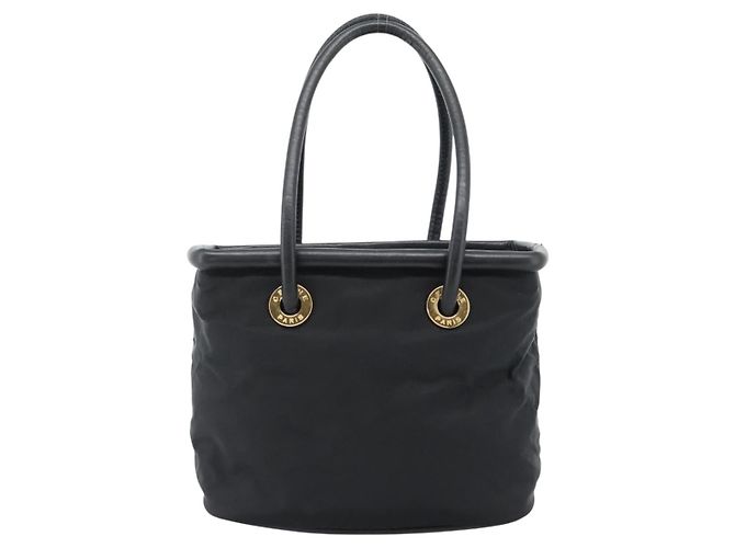 Céline CELINE Circle Hand Bag Nylon Black Gold - vista 2