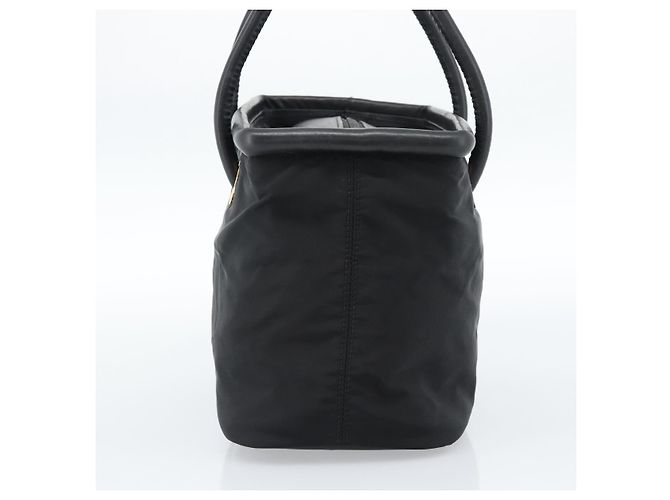 Céline CELINE Circle Hand Bag Nylon Black Gold - vista 4