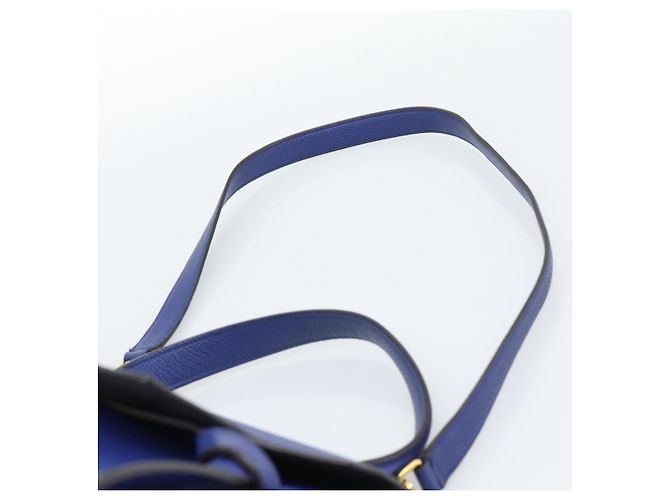 Céline CELINE Belt bag Hand Bag Leather 2way Blue Gold - vista 10