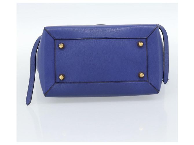 Céline CELINE Belt bag Hand Bag Leather 2way Blue Gold - vista 11