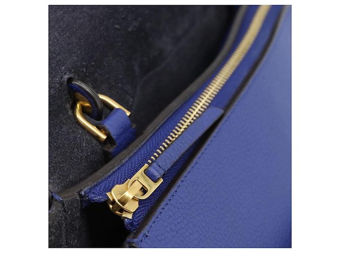 Céline CELINE Belt bag Hand Bag Leather 2way Blue Gold - vista 18