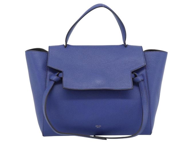 Céline CELINE Belt bag Hand Bag Leather 2way Blue Gold - vista 2