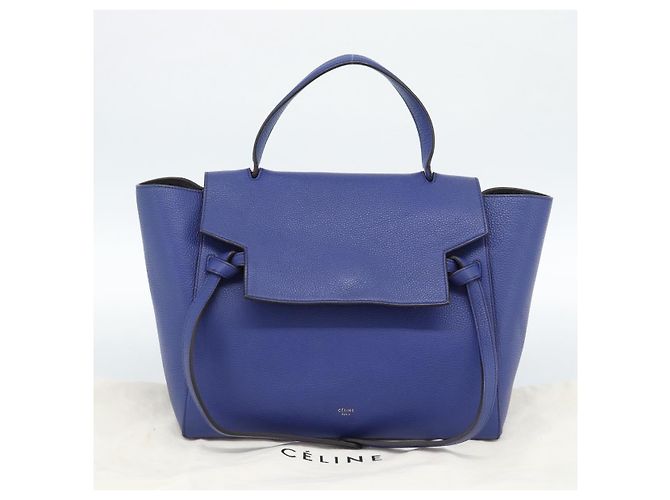 Céline CELINE Belt bag Hand Bag Leather 2way Blue Gold - vista 26