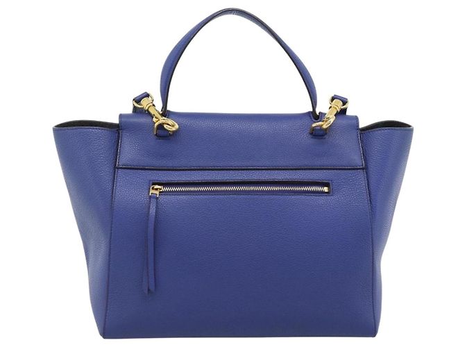 Céline CELINE Belt bag Hand Bag Leather 2way Blue Gold - vista 3