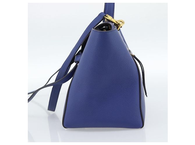 Céline CELINE Belt bag Hand Bag Leather 2way Blue Gold - vista 5