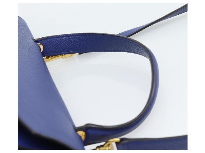 Céline CELINE Belt bag Hand Bag Leather 2way Blue Gold - vista 8