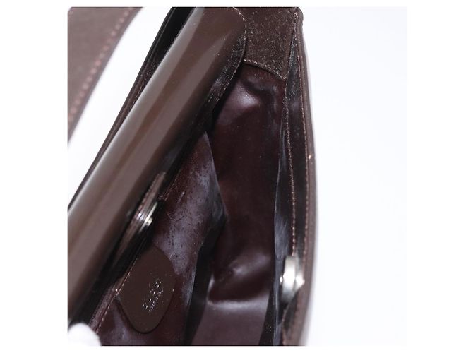 GUCCI Shoulder Bag Patent Leather Brown Silver 000 1046 0506 - vista 16