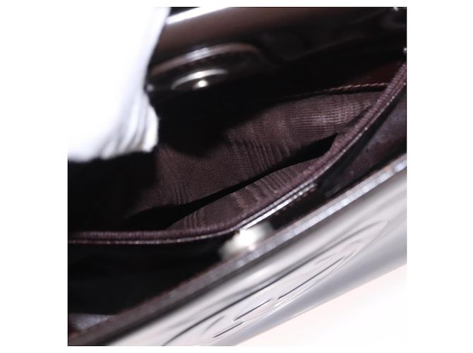 GUCCI Shoulder Bag Patent Leather Brown Silver 000 1046 0506 - vista 19