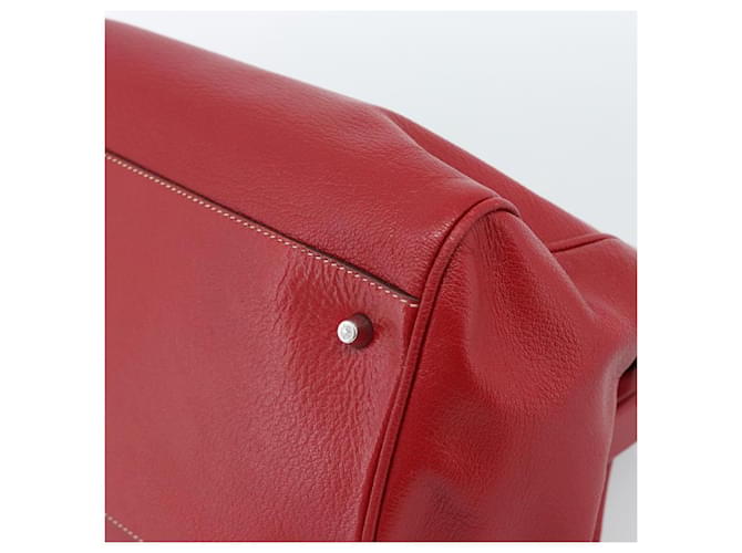 PRADA Hand Bag Leather Red Silver - vista 12