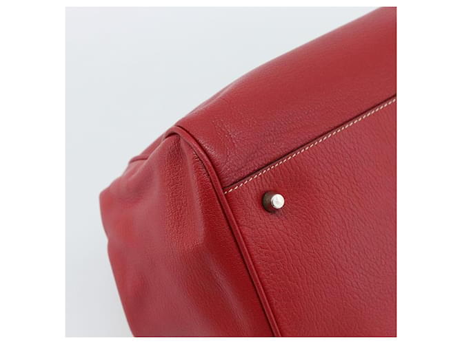 PRADA Hand Bag Leather Red Silver - vista 13