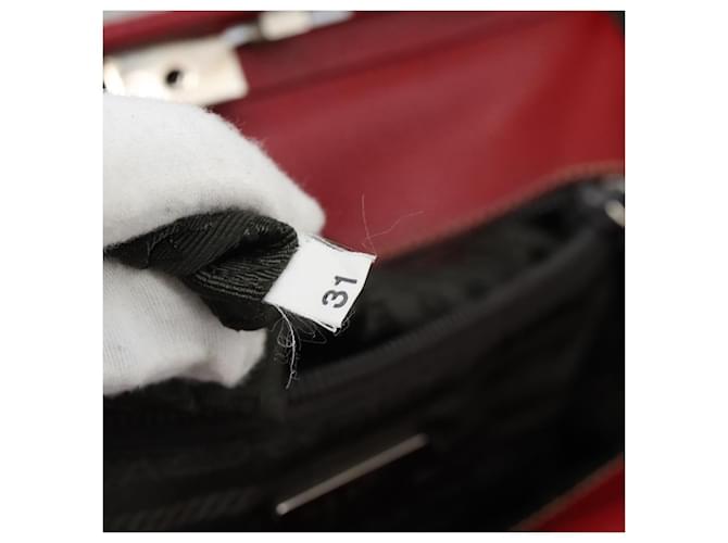 PRADA Hand Bag Leather Red Silver - vista 22
