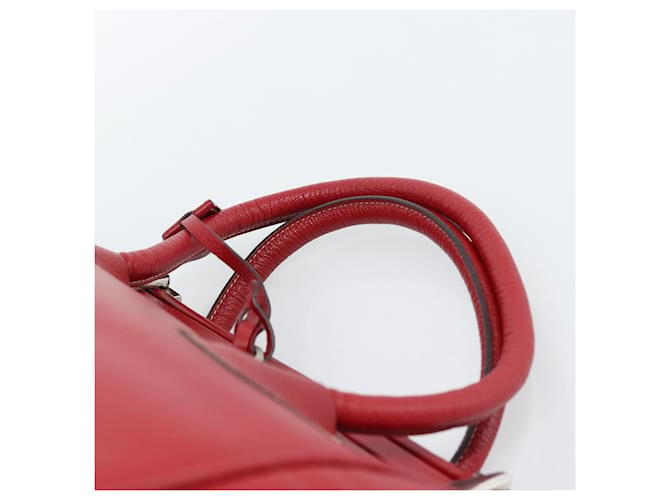 PRADA Hand Bag Leather Red Silver - vista 8