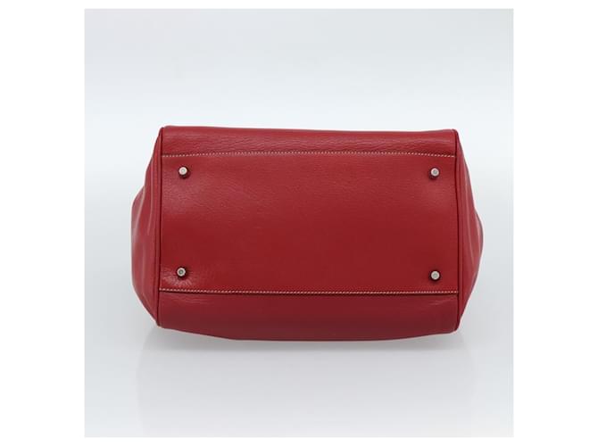 PRADA Hand Bag Leather Red Silver - vista 9