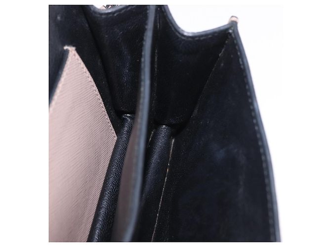 PRADA Shoulder Bag Saffiano leather Beige Silver - vista 20