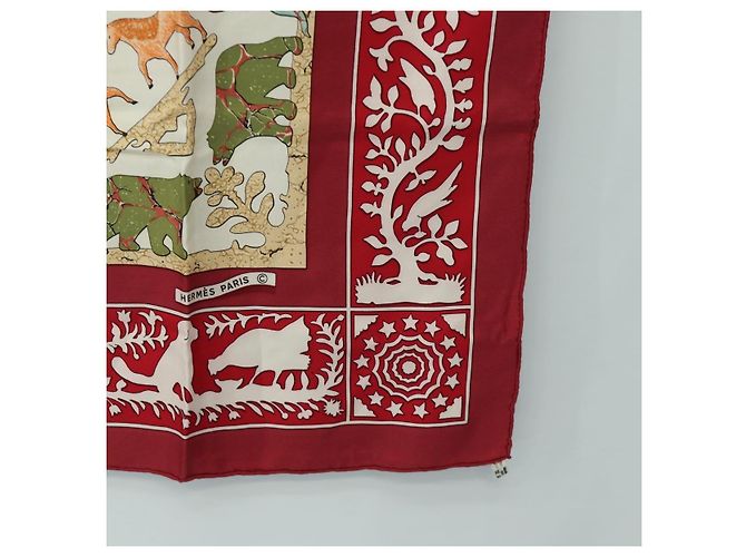 Hermès HERMES Carre 90 Scarf Silk Red - vista 10