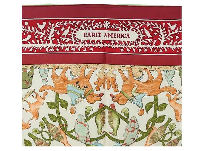 Hermès HERMES Carre 90 Scarf Silk Red - vista 3