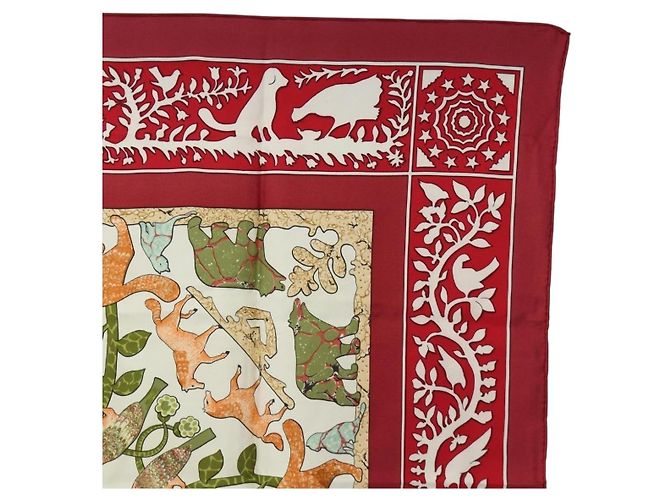 Hermès HERMES Carre 90 Scarf Silk Red - vista 4