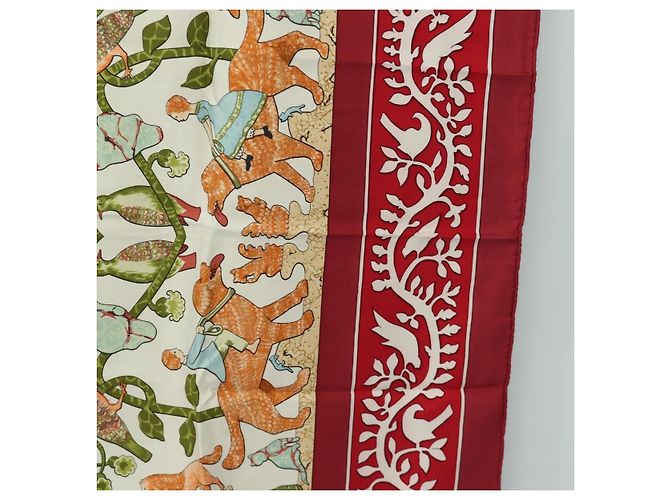 Hermès HERMES Carre 90 Scarf Silk Red - vista 7