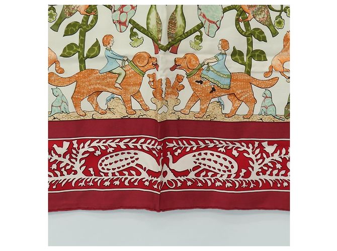 Hermès HERMES Carre 90 Scarf Silk Red - vista 9