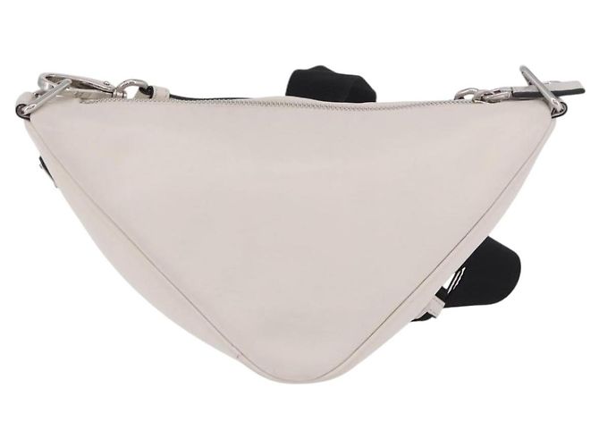 PRADA Schultertasche Leder Weiß Silber - Ansicht 2