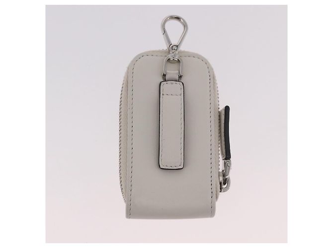 PRADA Schultertasche Leder Weiß Silber - Ansicht 23